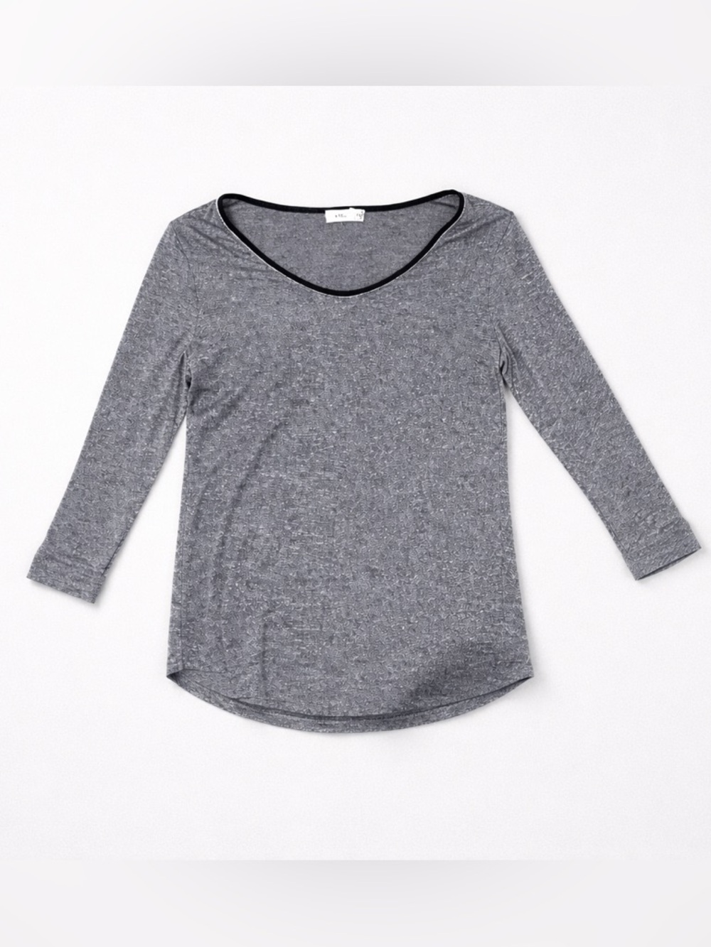 Vince Gray Scoop Neck Long Sleeve Top XS